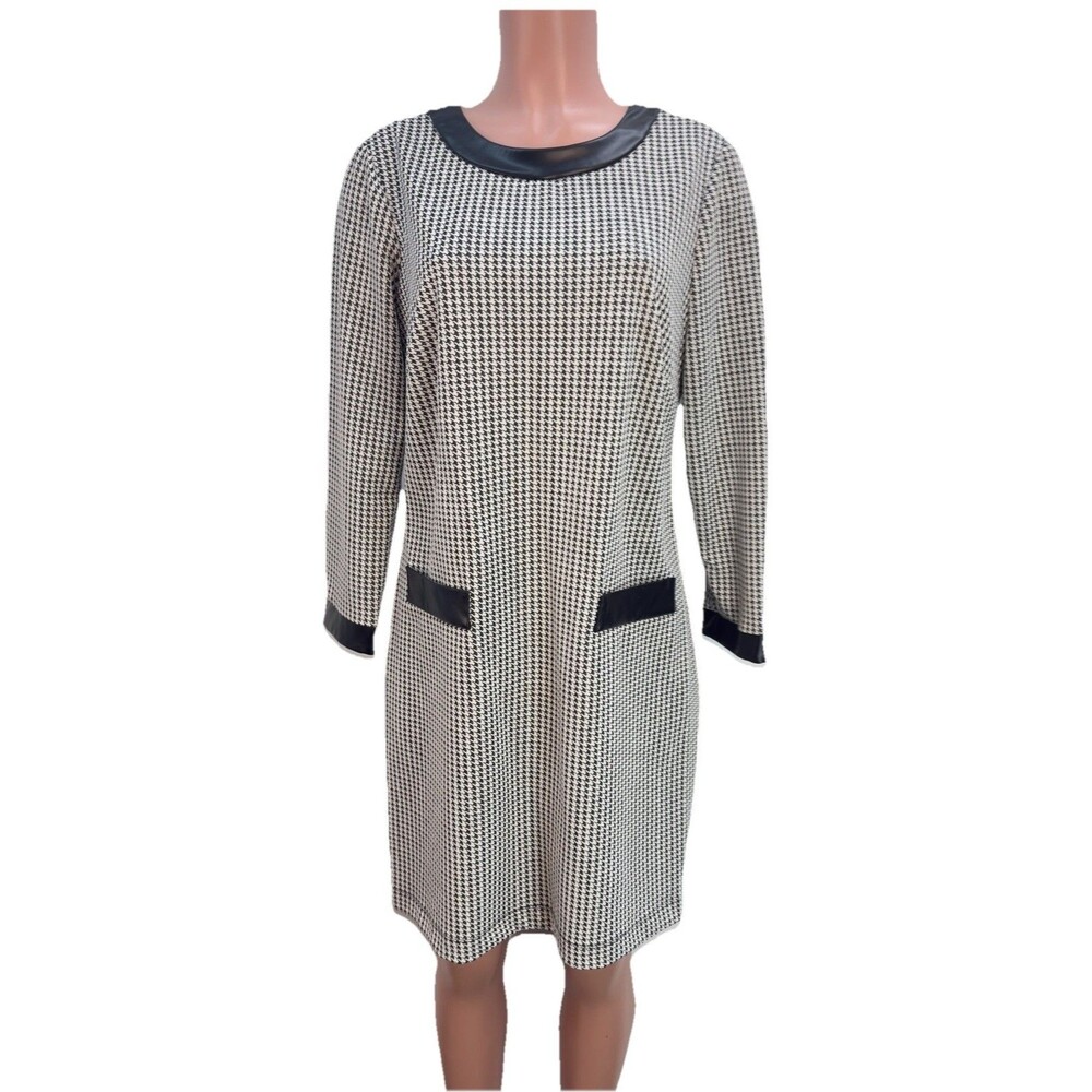 Maison Tara Women Long Sleeve Size Dress Black Size 14 Black Midi - Picture 2 of 15